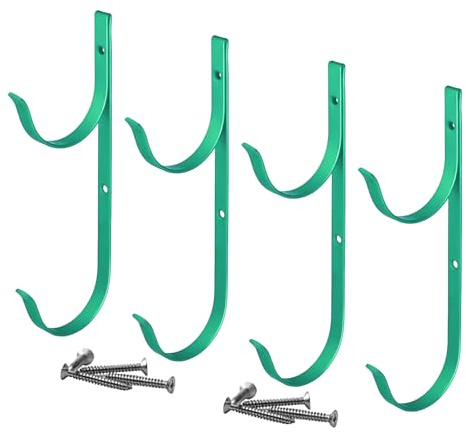 Support d'écumoire de piscine - Support anti-rouille, prise en main sûre | 4 pièces rack de stockage suspendu pour filet de nettoyage, support d'équipement pour l'entretien de la cour arrière, a