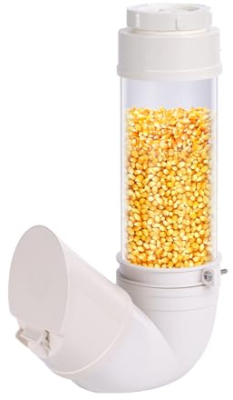 Comedero AutomáTico para Pollos, Tubo de PVC de 4 litros Alimentador Visible sin Desperdicio para Pollos, Patos, Pavos y Gansos