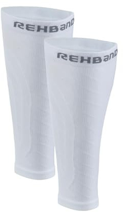 Rehband Chaussettes de Mollet Tricotées, Manchons de Compression Performants pour Mollets, Support Musculaire Respirant pour Course, Crossfit, Cyclisme & Fitness