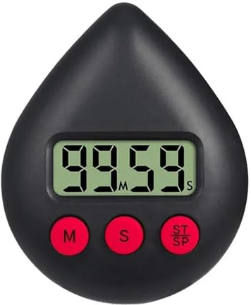 Temporizador Digital Temporizador De Ducha Negro/Blanco/Azul 5.9x7.5x1.6cm ABS Ahorro De Energía Impermeable Ahorre Agua Caliente FáCil De Usar(Black)
