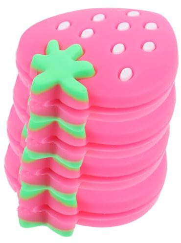 Alipis 4 Pezzi Ammortizzatori in Silicone per Racchetta da Tennis Smorzatori Antivibrazione Leggeri per Controllo Migliorato e Comfort al Braccio Design Rosa Fragola Adatti Giocatori di