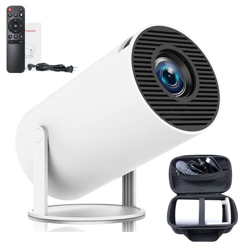 Cinemaster Pro - 4k Smart Projector, 5G+2.4G ad altissima velocità, mini proiettore portatile rotazione a 180°, schermo da 130 aggiornato all'Hy300pro con Wi-Fi e Bluetooth (Wifi,GB)
