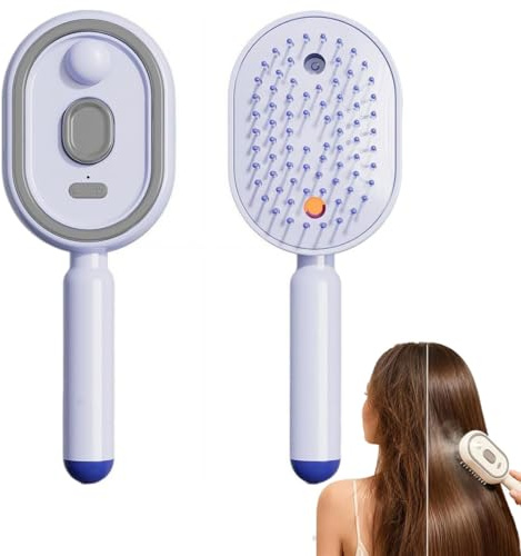 Pettine elettrico per massaggio a cuscino d'aria, spazzola a vapore per raddrizzare i capelli, applicatore multifunzionale per olio del cuoio capelluto, spazzola per capelli a vapore con autopulente