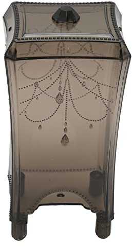 Qudinip Dispensador de Almohadillas de Algodón ABS Duradero Transparente para Almacenamiento de Maquillaje Diseño de Fácil Visualización (Gris transparente)