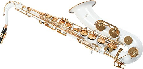 Karl Glaser Tenor Saxophon, weiß/gold, mit Koffer