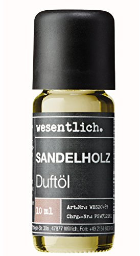 wesentlich, olio aromatico al legno di sandalo, per lampade profumate e diffusori, profumo per ambienti di alta qualità, 10 ml