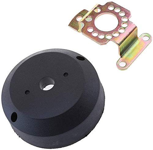 N/W Kit de bisel para volante de barco negro, montaje de 90 grados, apto para sistema de timón giratorio fuera de borda marino
