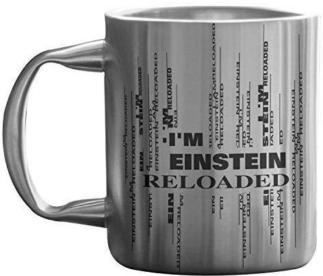 PrimeChef Je suis Einstein Reloaded Tasse Walled Double en Acier Inoxydable, 350Ml | Mug-Act-015 , Multicolore , One