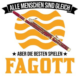 Fagott Notizbuch: Fagott Geschenk Fagottist Fagottspieler / 6x9 Zoll / 120 karierte Seiten