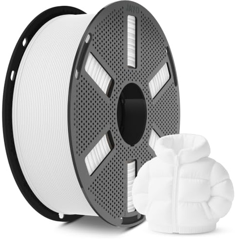 JAYO PLA Matt Filament 1.75mm Weiß 1.1KG 3D Drucker Filament | Matte Finish, Geringe Schichtlinien, Easy to Remove Support, Maßgenauigkeit±0.02mm, für die meisten FDM 3D Drucker