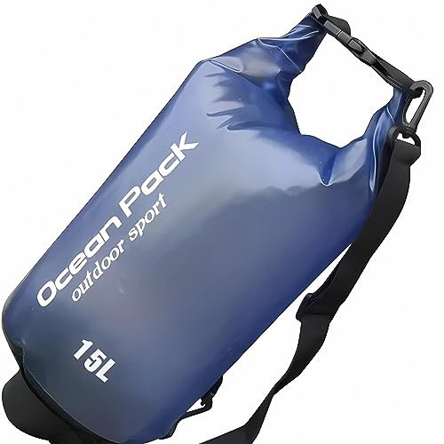 König Design Drybag Tasche Seesack Packsack Wasserdicht Strandtasche 2L 5L10L Rollbeutel Neu, Größe:5 Liter, Farbe:Blau