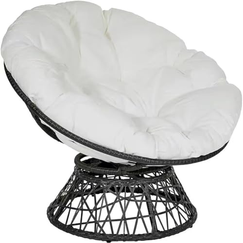 Hängesessel Kissen 100 cm Outdoor - Stuhlkissen Papasansessel Sitzkissen Gartenmöbel Polster Hängekorb Sitzpolster Dicke Sitzauflagen für Rattanmöbel und Gartenstuhl Rund Papasansessel Kissen
