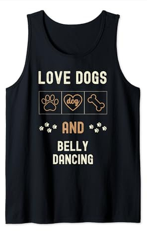 Funny Love Dogs Bauchtanz Papa Mama Mama Witz Hund Besitzer Tank Top