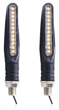 Nisza luces señalización 2-4 Uds Motocicleta 12 Señales De Giro LED Luz Trasera Intermitente Motor De Agua Luces De Dirección Intermitentes Señal Indicadora De Parada