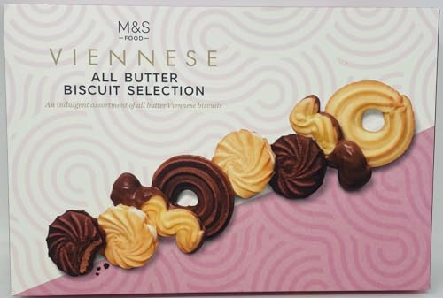 M&S All Butter Viennese Biscuit Selection 450g | Buttery, light and whirl shaped Biscuit Selection in Premier Life Store Box