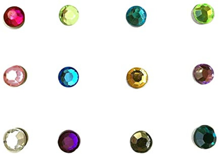 CIYODO 12stücke Magnetische Glasmarkierungen Aus Acryl Bunte Kristall-weinkennzeichnungen Trinkbecherschilder Wiederverwendbar Einfach Anzuwendende Weinglasmarker