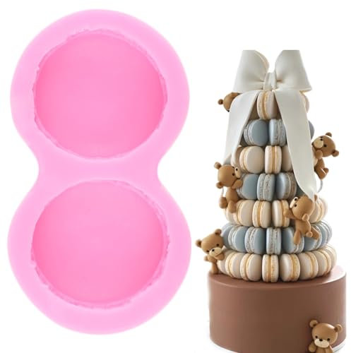XMOLDNMS Macaroon Silicone Mould Macaron Fondant Candy Moulds for Cake Decorating Cupcake Topper Chocolate Gum Paste Candy Polymer Clay