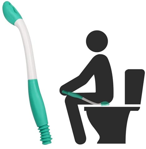 FIYSON Toilet Aid for Wiping, Long Handle Achieving Comfort Wiper Holder, 38 cm Toilet Paper Wiping Aid, Disabled, Elderly, Pregnant, Recovery Handicap Accessories