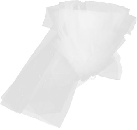Ipetboom Brautschleier Mit Perlen Für Hochzeit Weißer Schleier Für Bräute Leichter Und Langer Haarschmuck Für Brautkleid