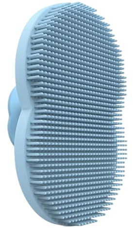 Silicone Face Scrubber, 3.07 Inch Cradle Cap Brush, Manual Brush, Gentle Cleansing Massage Brush, Handheld Design for Face, Body, Make Up Removal, Home, Hotel, Bathroom