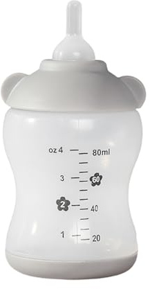 Aufzuchtflasche Katze,Baby Flaschen Kürbisförmige,Silikonflasche Welpenmilch für Hunde Katzenmilch Nursing Bottle Puppy Flasche Neugeborene Pet Kleine Hunde Welpen Katze Milch (Grey, 10x5cm)