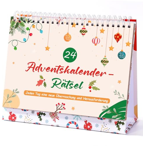 HOWAF Calendario de Adviento Rompecabezas Calendario Adviento Navidad para Ninos Mujer Hombre