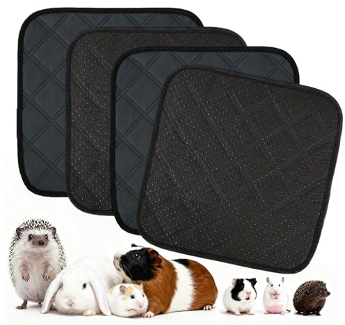 Inserto per gabbia per animali domestici, 4 pezzi, assorbente, tappetino per urina lavabile, per l'uso nell'habitat e nell'area degli animali domestici di piccoli animali come criceti, conigli, ricci