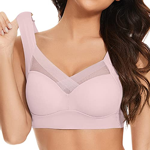 Komfort BH Wohlivia Haltungskorrektur Push Up BH Damen Ohne Bügel Große Größen Bustier Damen Spitze Bralette Bügelloser Klassischer Schalen BHS Bralette Weicher Komfort Seamless