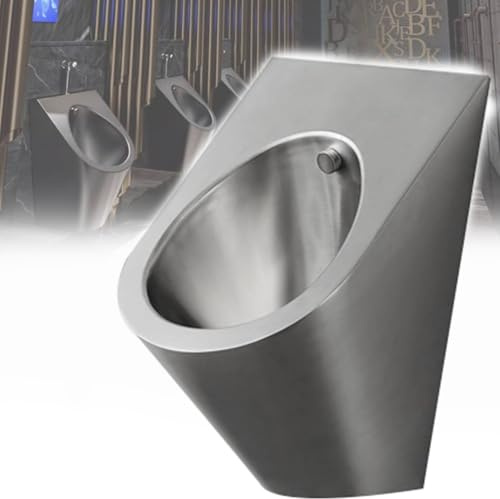 Orinatoio in acciaio inox con sensore, a induzione intelligente verticale, scarico automatico a parete per bagno
