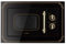 Klarstein Victoria 20 - Micro-ondes Encastrable Design Rétro, 20L, 800W/1000W Gril, 3 Fonctions, Acier Inoxydable, Cadre de Montage, Noir