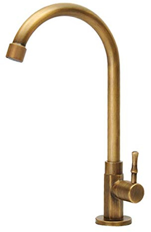 Tubayia Vintage 360° Einhebel Wasserhahn Kaltwasserhahn Waschtischarmatur Waschbeckenarmatur für Bad Küche