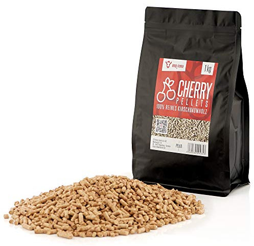 BBQ-Toro Grillpellets Kirsch aus 100% Kirschenholz | 1 kg | Kirschpellets für Grill, Smoker, Pellet-Pizzaofen und Heizungsanlagen | Grillpellets Smoker, Holzpellets Smoker, Pellets zum Heizen