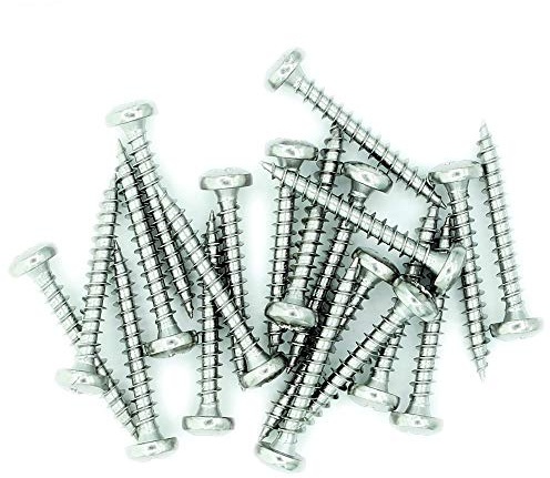 No.5 x 0.8 (3.5mm x 20mm) Pozi Pan Chipboard Screw - Stainless Steel (A2) (Pack of 20)