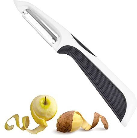 Potato Peeler Stainless Steel Rotary Peeler for Kitchen Vegetable Fruit Peeler Suitable for Vegetable Fruits (White)