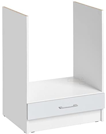 Cuisineandcie - Meuble Four ENCASTRABLE ECO Blanc Brillant L 60cm + Tiroir inférieure de Rangement - Meuble pour Four encastrable Cuisine
