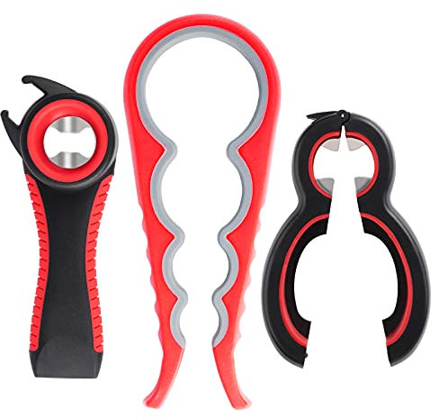 Gtwinsone 3 Pezzi 6 in 1 Multifunzione Apriscatole Professionale Manuale Apribarattoli Apri Barattoli di Vetro Universale Apriscatole a Mano per Cucina Ristorante Debole Mano,Anziani,Artrite Malati