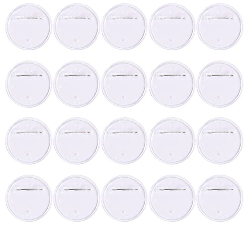 20 Stück Buttons Anstecker Buttons Selber Machen Buttons Transparente Abzeichen Klar Knopf Diy Badge 40 mm / 1,6 Zoll
