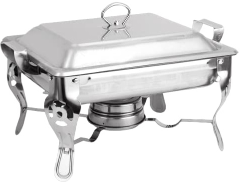 Bazargame Récipient chauffant en acier inoxydable pour restauration, buffet et fête, avec récipient à pâte combustible
