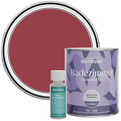 Rust-Oleum wasserfeste rot Fliesenfarbe für Badezimmer in Hochglanz Finish - Soho 750ML