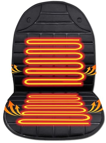 Teomi Heated Seat Covers, 2 Fast Heating Models Heated Seat Cushion Black