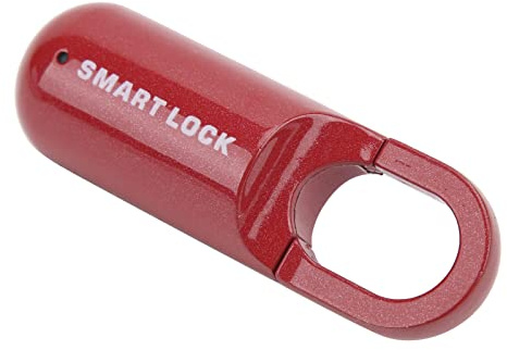 Serrure D'empreintes Digitales Sécurité Antivol USB Cadenas D'empreinte Digitale Rechargeable pour étui à Bagages (Rouge)