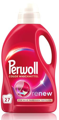 Perwoll Renew Color Waschmittel (27 Waschladungen), Feinwaschmittel reinigt schonend und erneuert Farben und Fasern, für alle farbigen Textilien, Waschmittel mit Triple Renew Technologie, 1 Stück