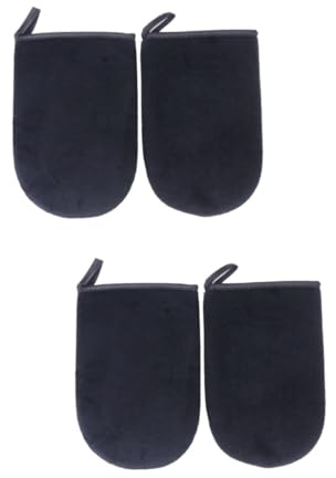 DOITOOL 4stücke Selbstbräuner Handgeräte Lint-freie Anwendungshandschuhe Für Gleichmäßige Bräunung Für Selbstbräunungscremes Lotionen Und Sprays Schwarz