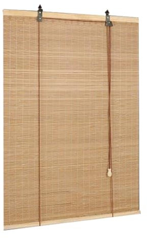 Yiustldd 100x220cm, Bambusrollo, Raffrollos, handgewebter Bambusvorhang, Verdunkelungsrollos, lichtfilternde Sonnenschutzvorhänge für Fenster zum Schutz der Privatsphäre