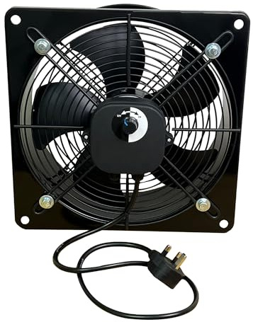 POWERSTAR ELECTRICALS Powerful Metal Industrial Ventilation Extractor Fan with Speed Controller Axial Exhaust Commercial Air Blower for Workshop, Garage, Kitchen Ventilation (18 Inches / 450mm)