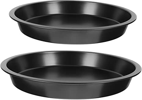 Cabilock Set di Teglie per Pizza Resistenti Antiaderenti E Profonde per Un Ampio Utilizzo in Cucina