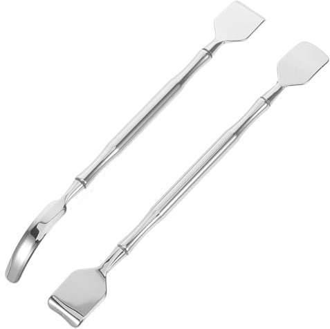 EXQUIMEUBLE 2pièces Outils De Beauté Acier Inoxydable Pour Élimination Des Points Noirs Et Préparation Peau Spatule Précise Pour Homme Et Femme
