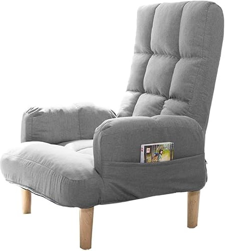 Cozy Compact Lounger: Versatile Reclining Chair for Small Spaces(Size:No Footstool,Color:Grey)