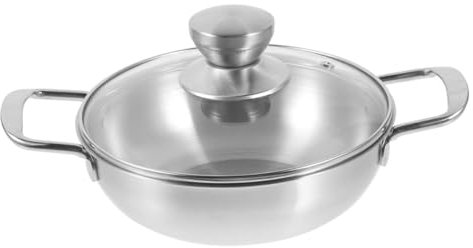 Milisten Wok in Wok Da Doppi Manici Per Per Alimenti Resistente All Usura Pentola Calda Per Friggere