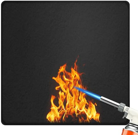 Tapis ignifuge 100 x 100 cm Tapis de protection contre la chaleur Tapis ignifuge jusqu'à 982 °C Tapis ignifuge pour barbecue, soudure, brasero, cheminée